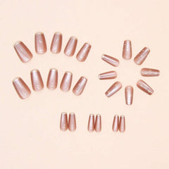 SHEIN Elegant And Minimalist Coffin-Shaped Press On Nails Press On Nails - XOXO cosmetics