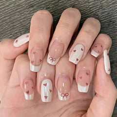 SHEIN Hand-Painted Heart Design Press On Nails Press On Nails - XOXO cosmetics