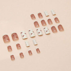 SHEIN Hand-Painted Heart Design Press On Nails Press On Nails - XOXO cosmetics