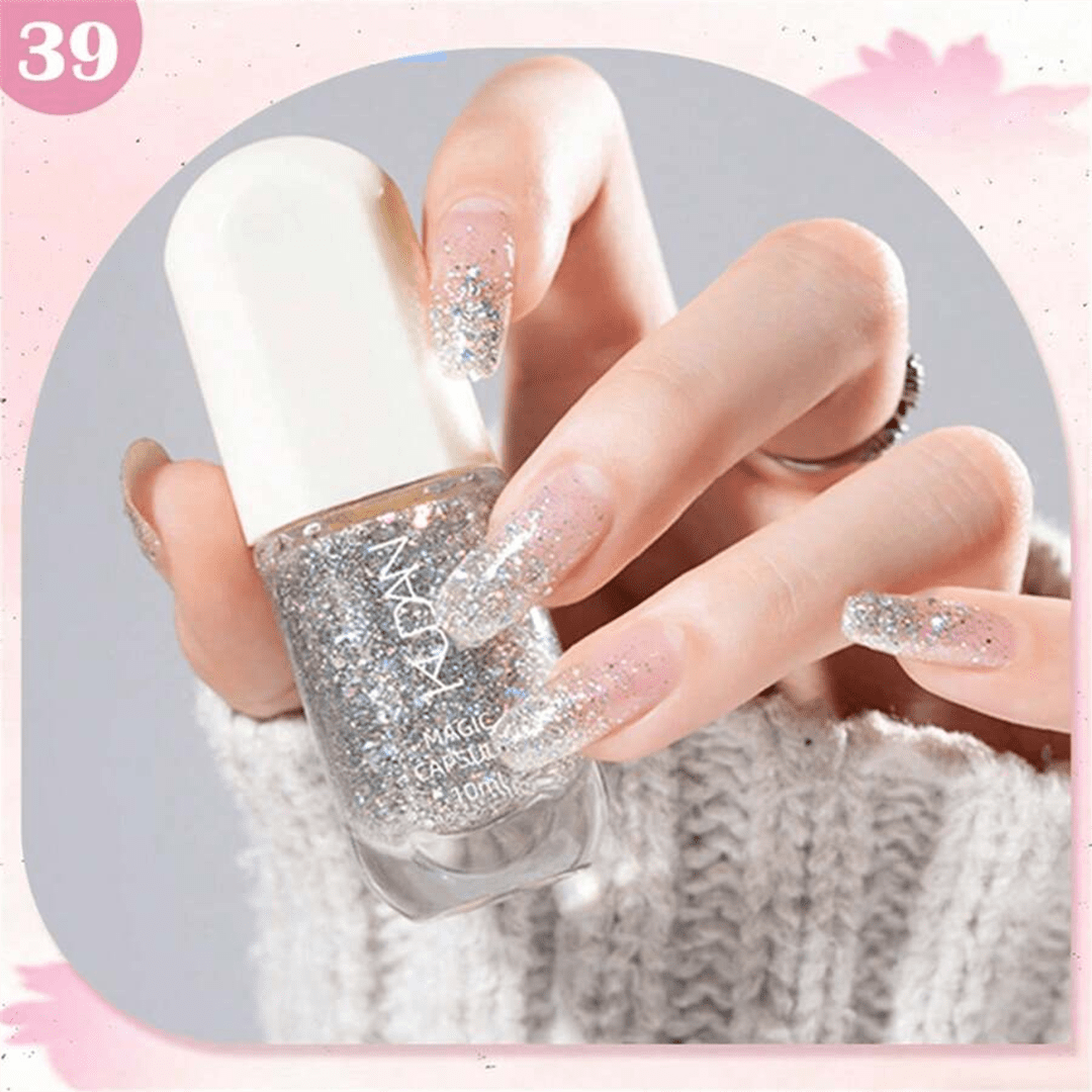 SHEIN - KUDAN Star River Dream Peelable Nail Polish Glitter Style Nail Polish - XOXO cosmetics