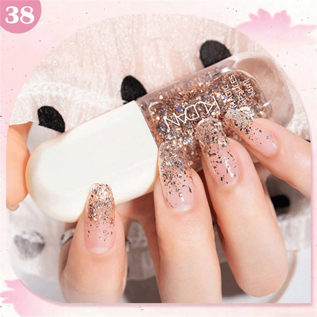 SHEIN - KUDAN Star River Dream Peelable Nail Polish Glitter Style Nail Polish - XOXO cosmetics