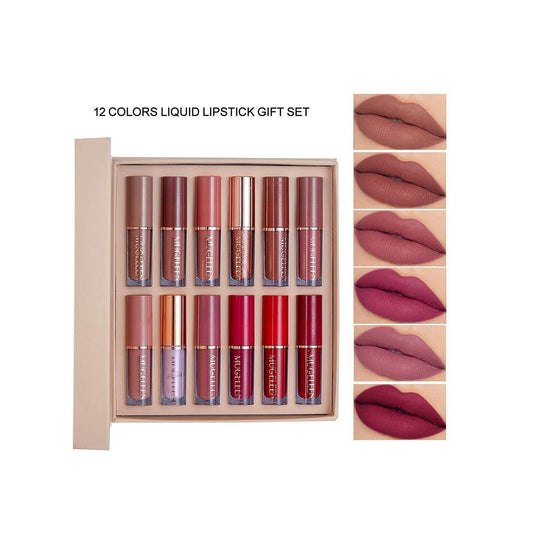 SHEIN - Muge Leen 12pcs Lip Gloss Set Lip Set - XOXO cosmetics