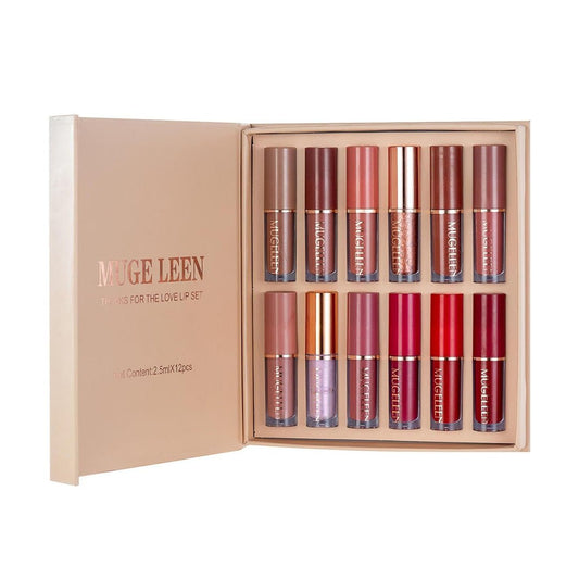 SHEIN - Muge Leen 12pcs Lip Gloss Set Lip Set - XOXO cosmetics