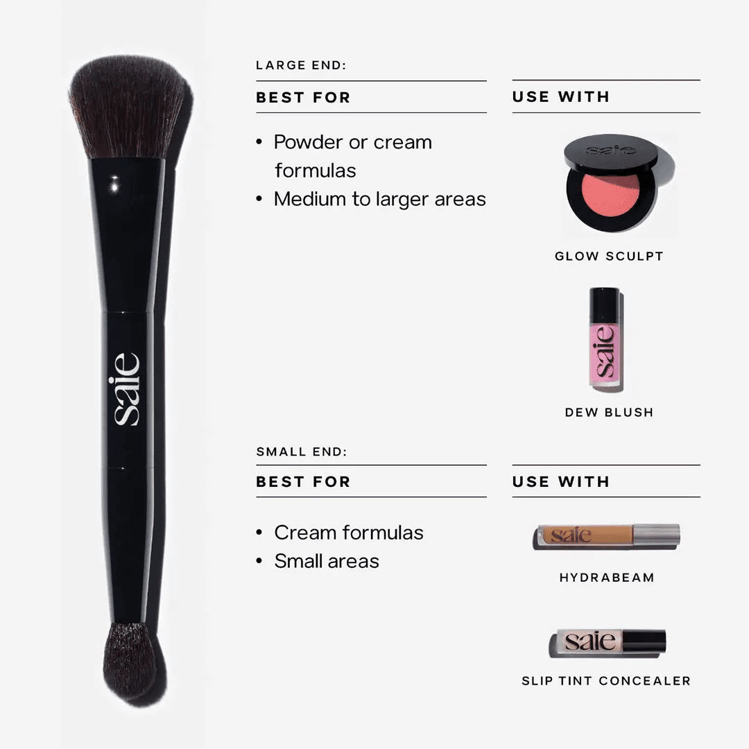Saie The Double Sculpting Brush Makeup Tools - XOXO cosmetics