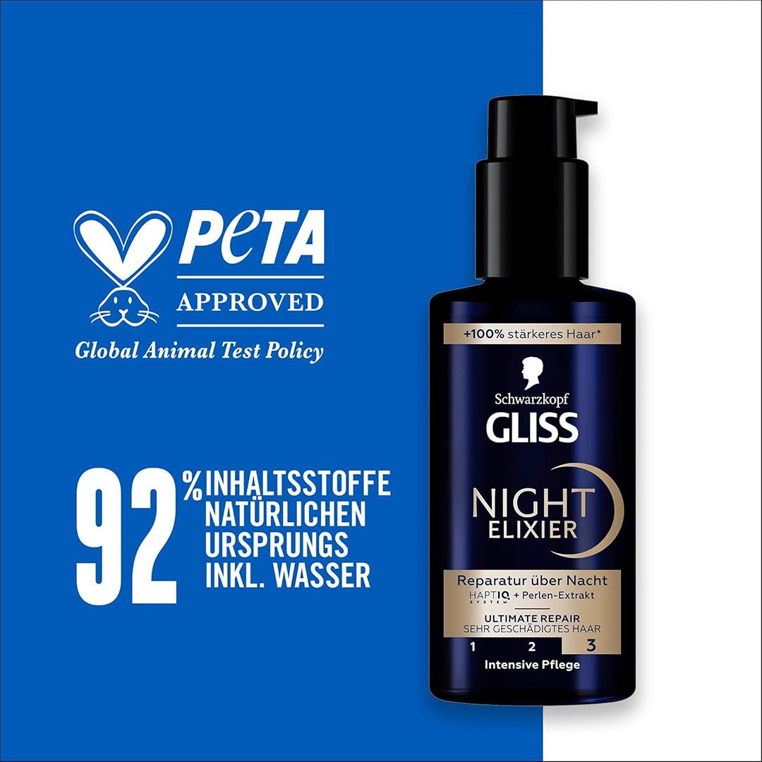 Schwarzkopf Gliss Hair Treatment Night Elixir Ultimate Repair - 100ml Hair Treatment - XOXO cosmetics