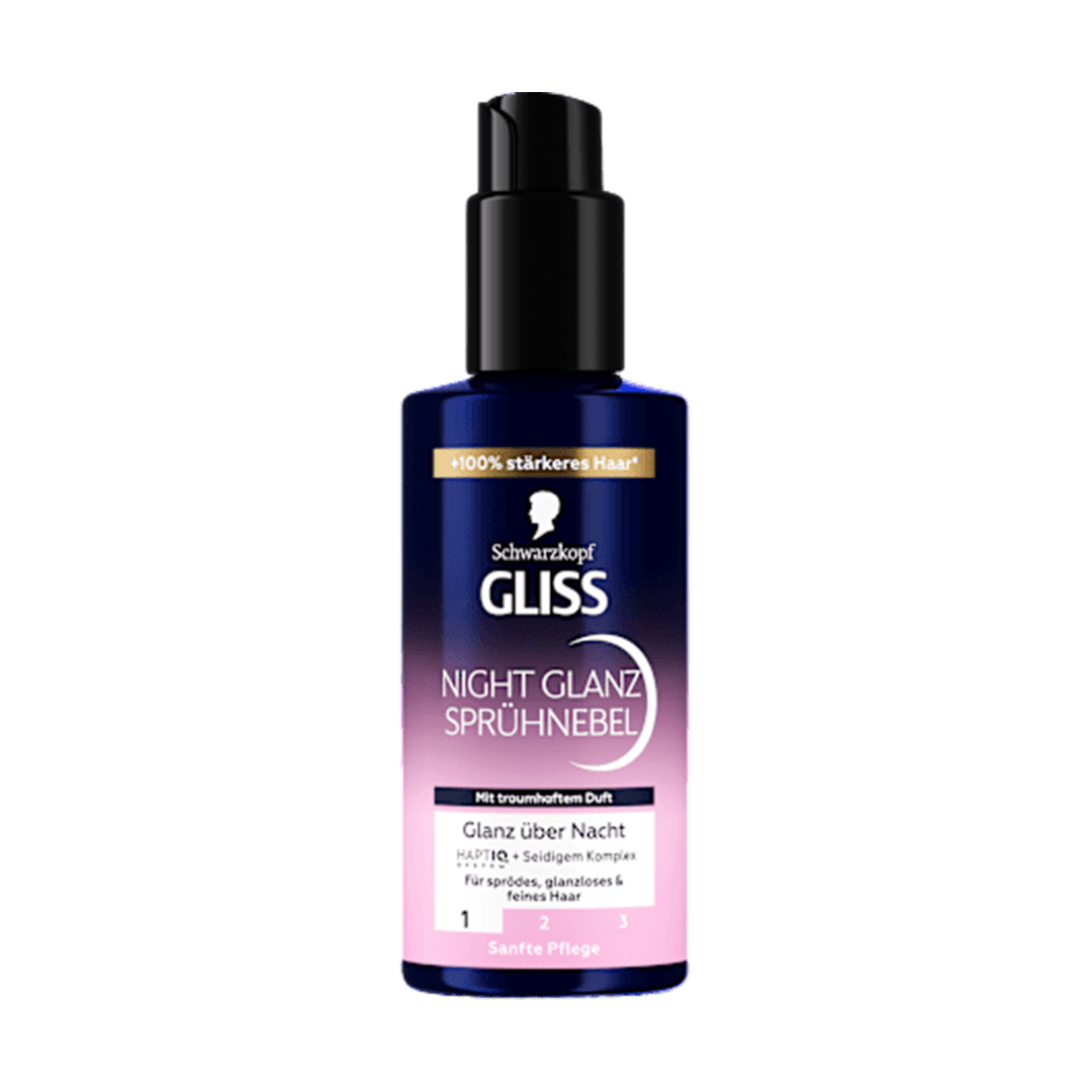 Schwarzkopf Gliss Night Shine Spray Mist - 100ml Hair Treatment - XOXO cosmetics