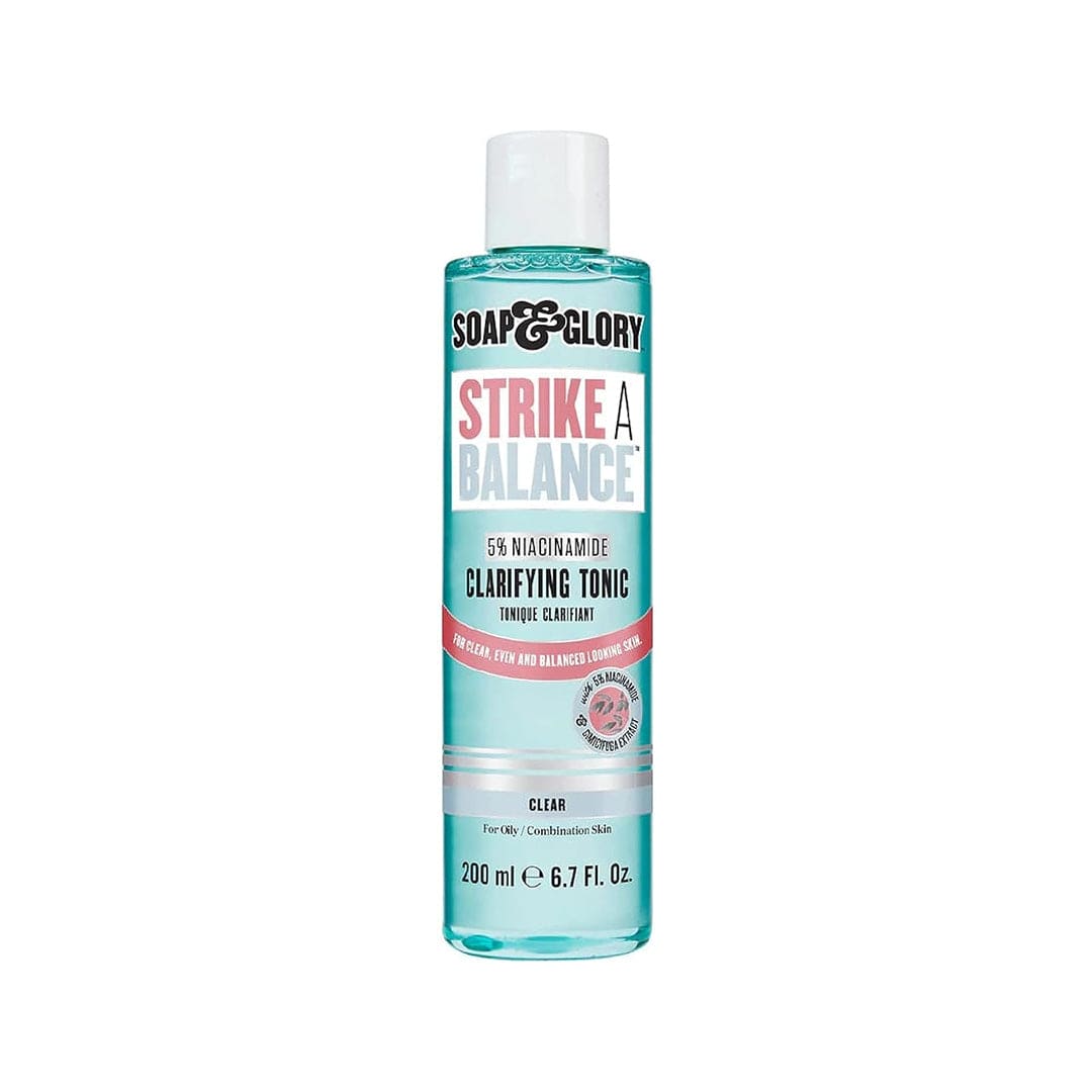 Soap & Glory Strike a Balance Niacinamide Clarifying Tonic - 200ml Toner - XOXO cosmetics