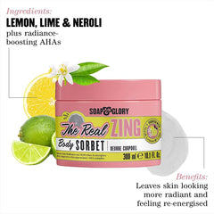 Soap & Glory The Real Zing Body Sorbet - 300ml Body Cream - XOXO cosmetics
