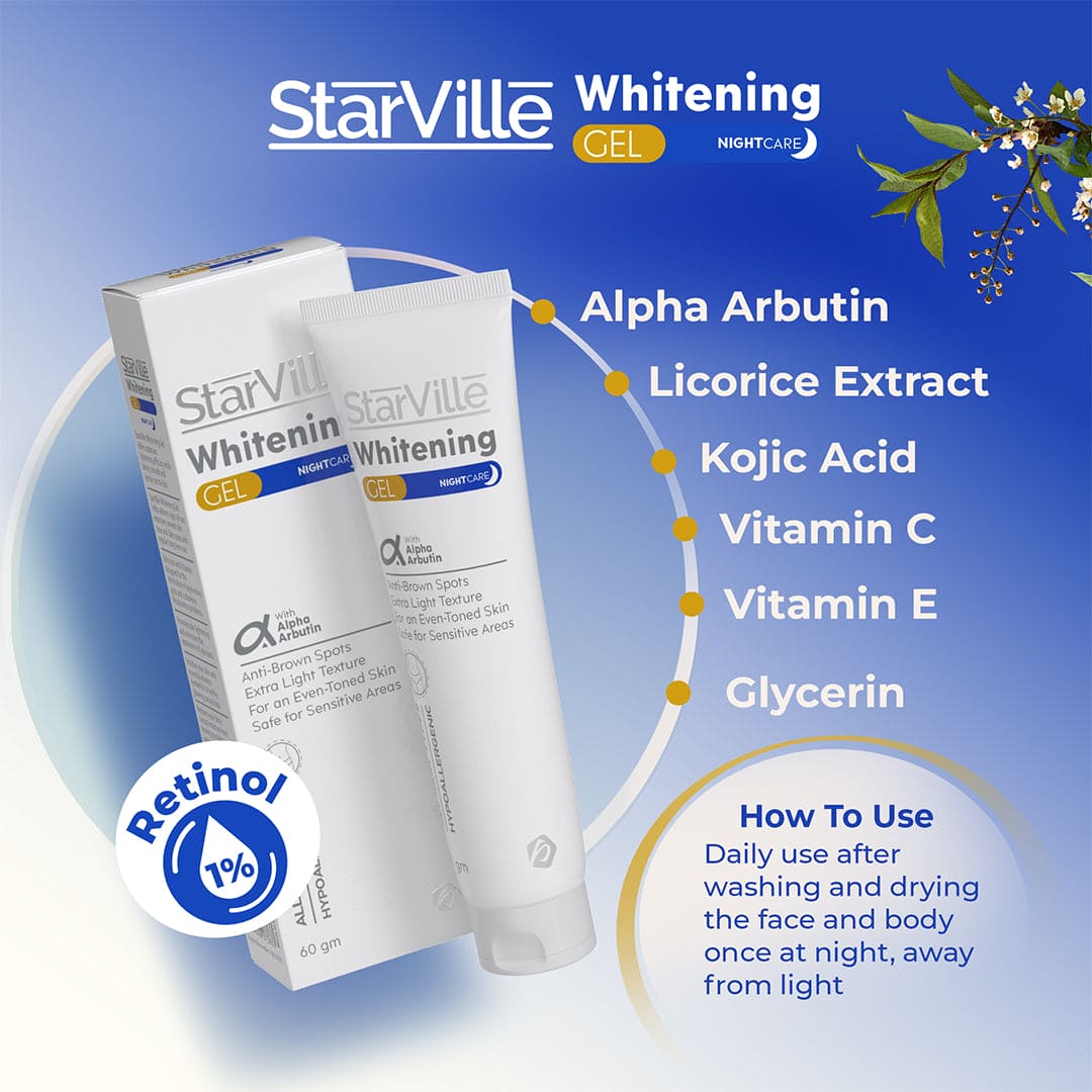 Starville Whitening Night Care Gel Whitening Cream - XOXO cosmetics