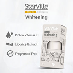 Starville Whitening Roll On Antipersirant Fragrance Free Deodorant - XOXO cosmetics