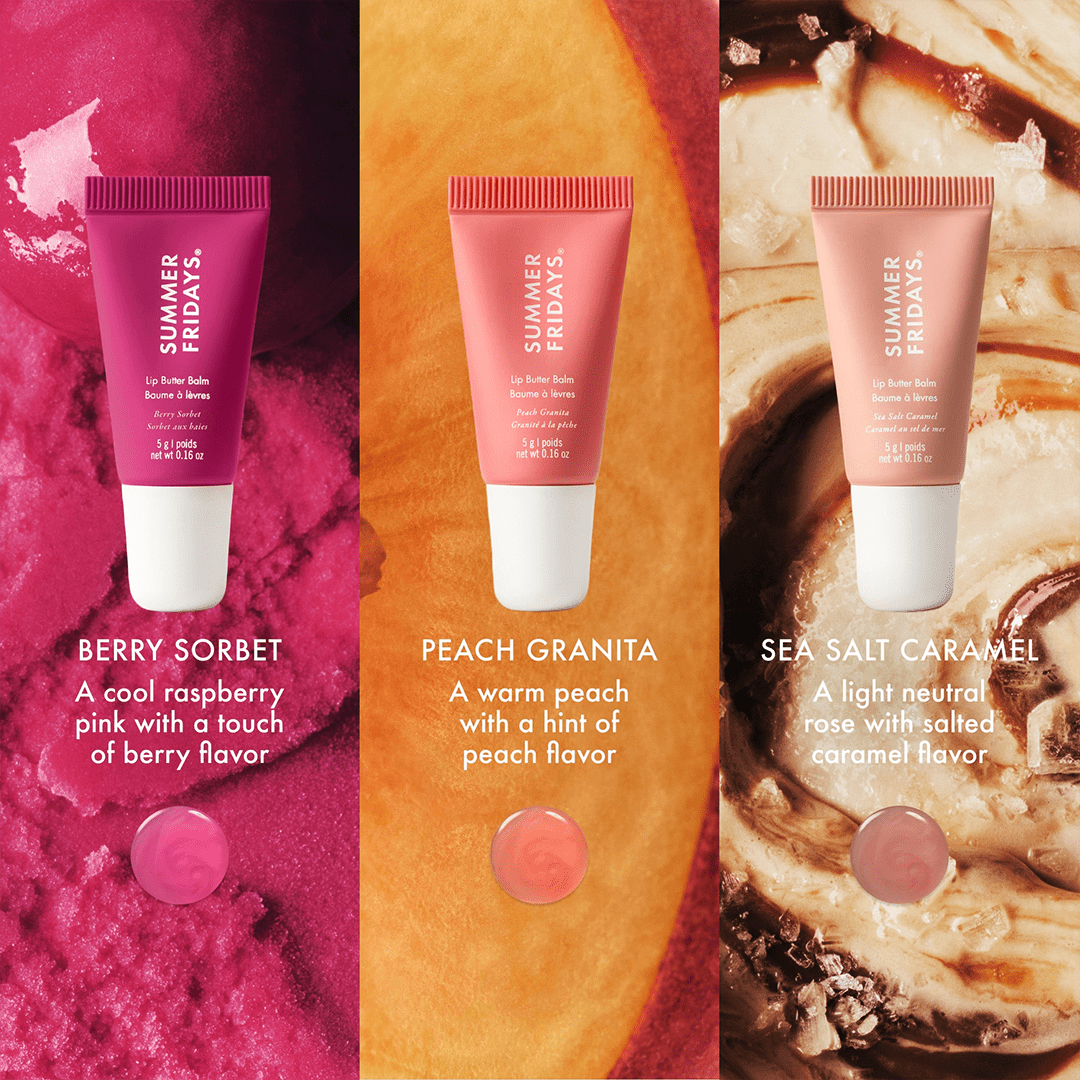 Summer Fridays The Sweet Summer Minis Lip Butter Balm Trio Set Lip Set - XOXO cosmetics