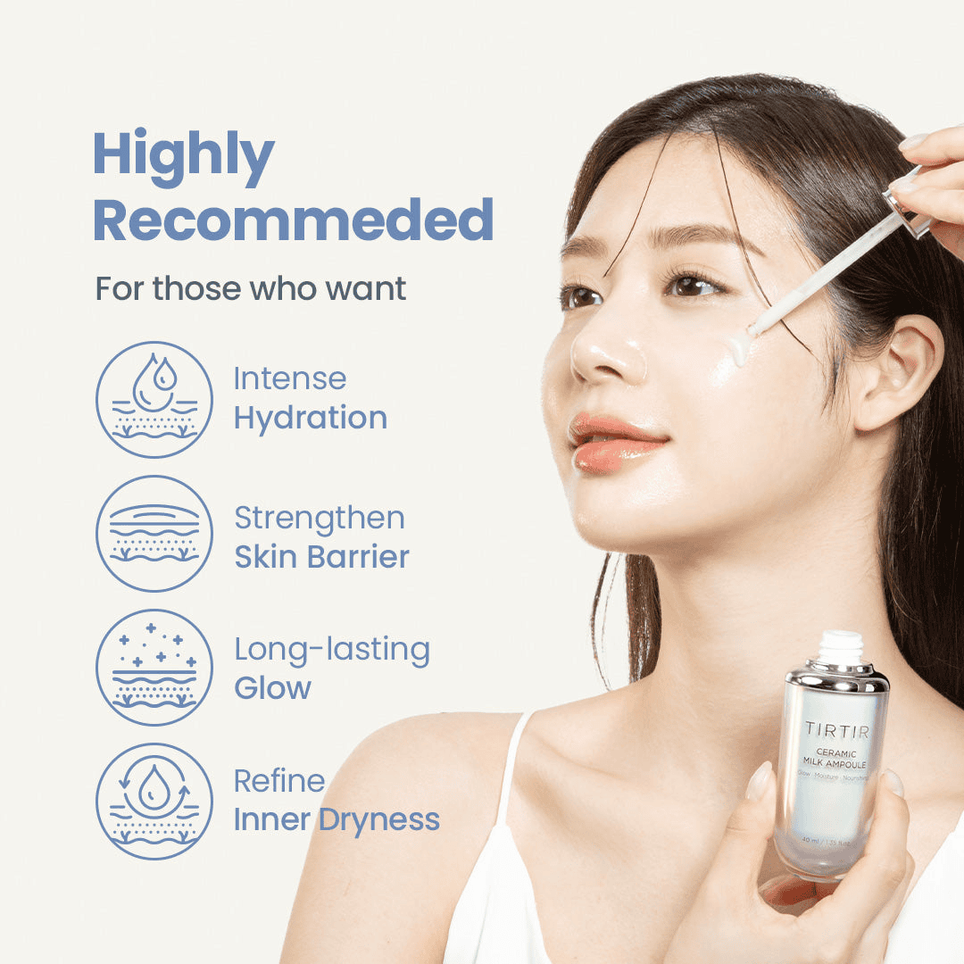 TIRTIR Ceramic Milk Ampoule - 40ml Face Serum - XOXO cosmetics