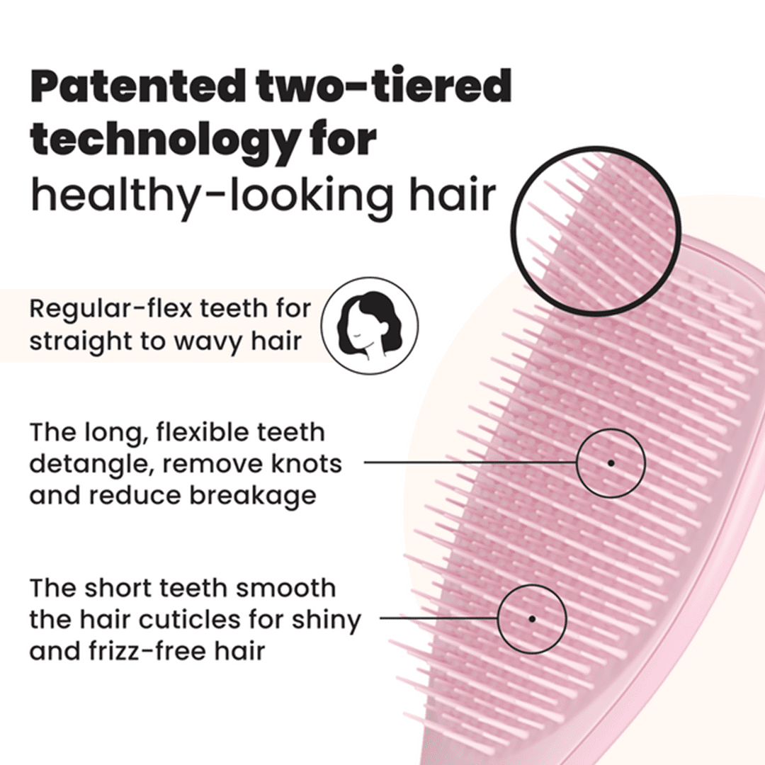 Tangle Teezzer Detangling Hairbrush - Millennial Pink Hair Tools - XOXO cosmetics