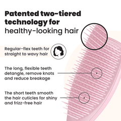 Tangle Teezzer Detangling Hairbrush - Millennial Pink Hair Tools - XOXO cosmetics