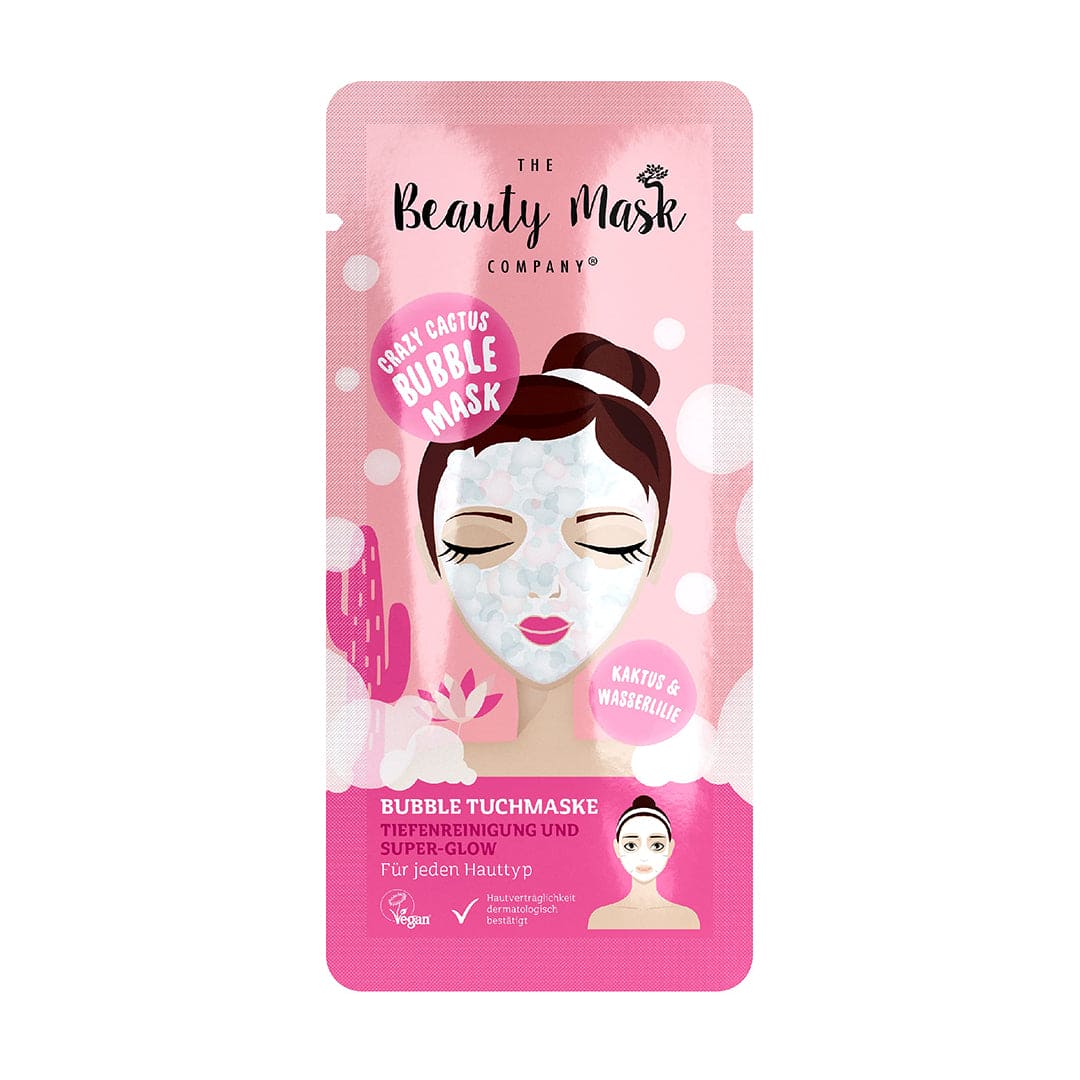 The Beauty Mask Company The Crazy Cactus Bubble Sheet Mask with Cactus and Water Lily Face Mask - XOXO cosmetics