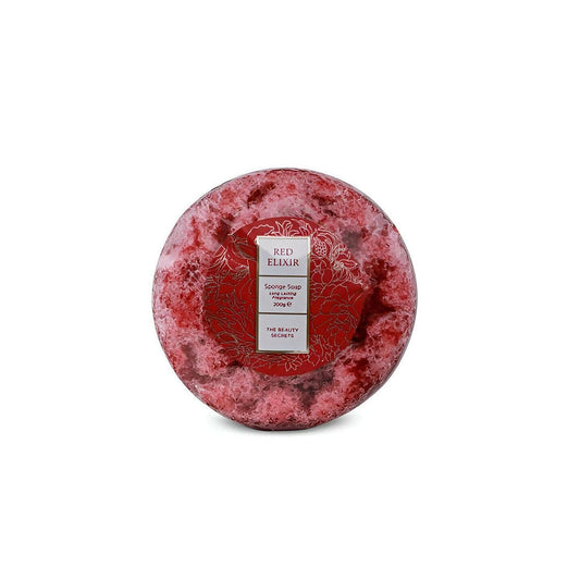 The Beauty Secrets Red Elixir Sponge Soap - 200g Soap - XOXO cosmetics