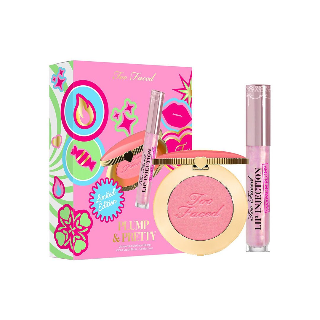 Too Faced Plump and Pretty Lip & Cheek Set Makeup Set - XOXO cosmetics