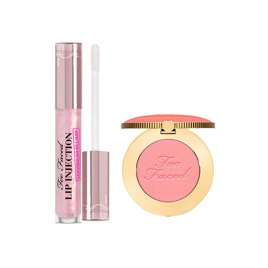 Too Faced Plump and Pretty Lip & Cheek Set Makeup Set - XOXO cosmetics