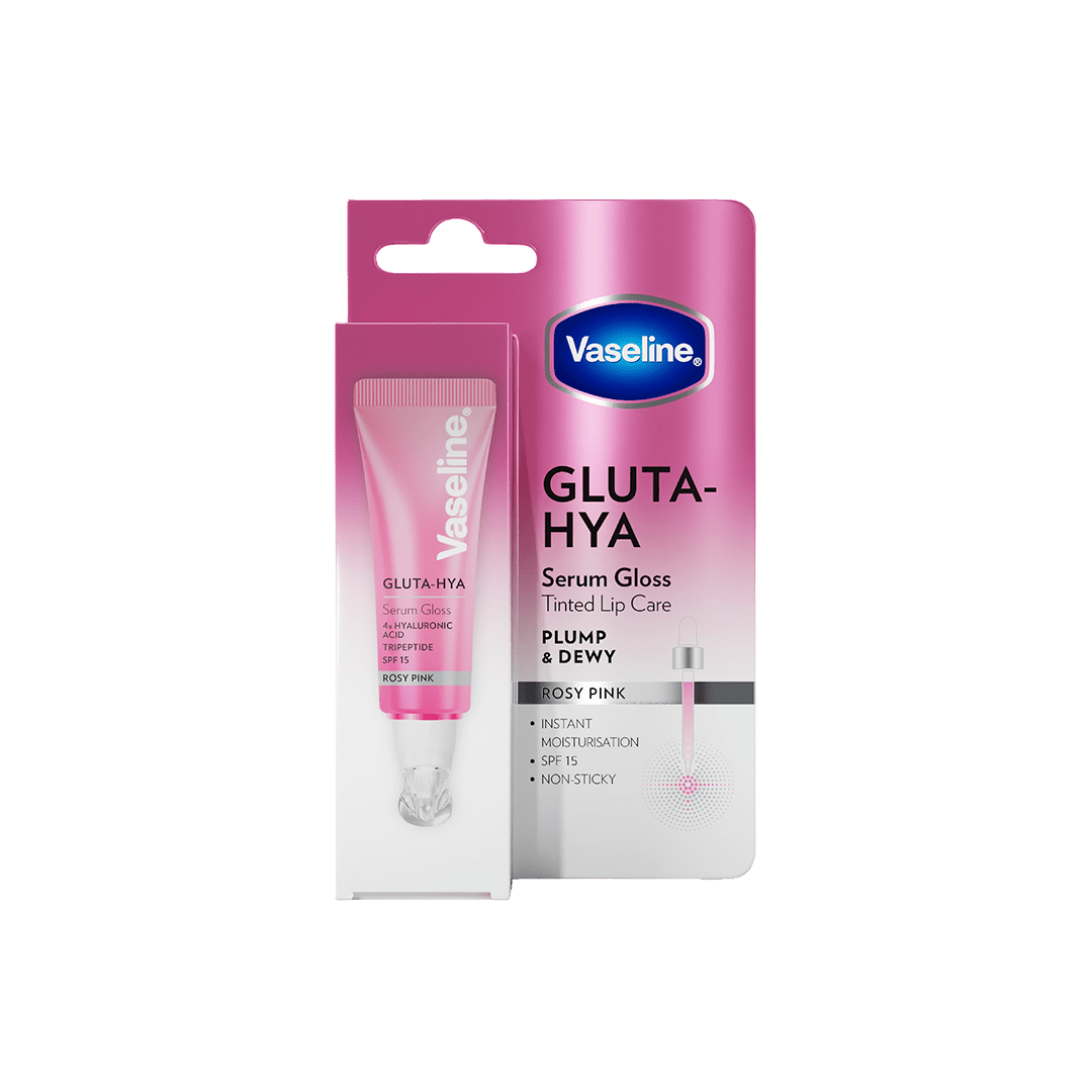 Vaseline Gluta-Hya Lip Serum Gloss - Rosy Pink - 10ml Lip Care - XOXO cosmetics