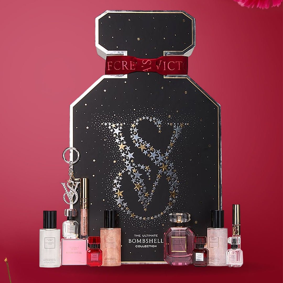 Victoria's Secret Bombshell 12-Day Advent Calendar Gift Box Gift Set - XOXO cosmetics