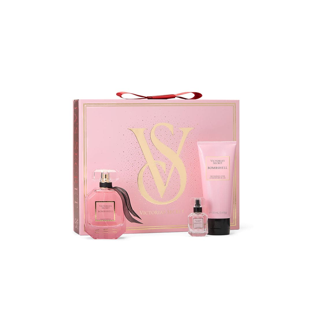 Victoria's Secret Bombshell Fragrance Trio Gift Set - XOXO cosmetics