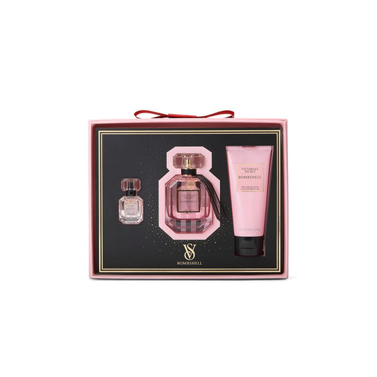 Victoria's Secret Bombshell Fragrance Trio Gift Set - XOXO cosmetics