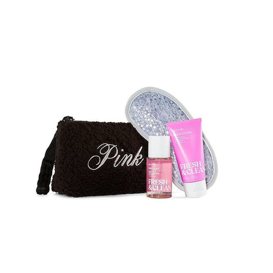 Victoria's Secret Fresh & Clean Fleece Bag & Fragrance Gift Set Gift Set - XOXO cosmetics