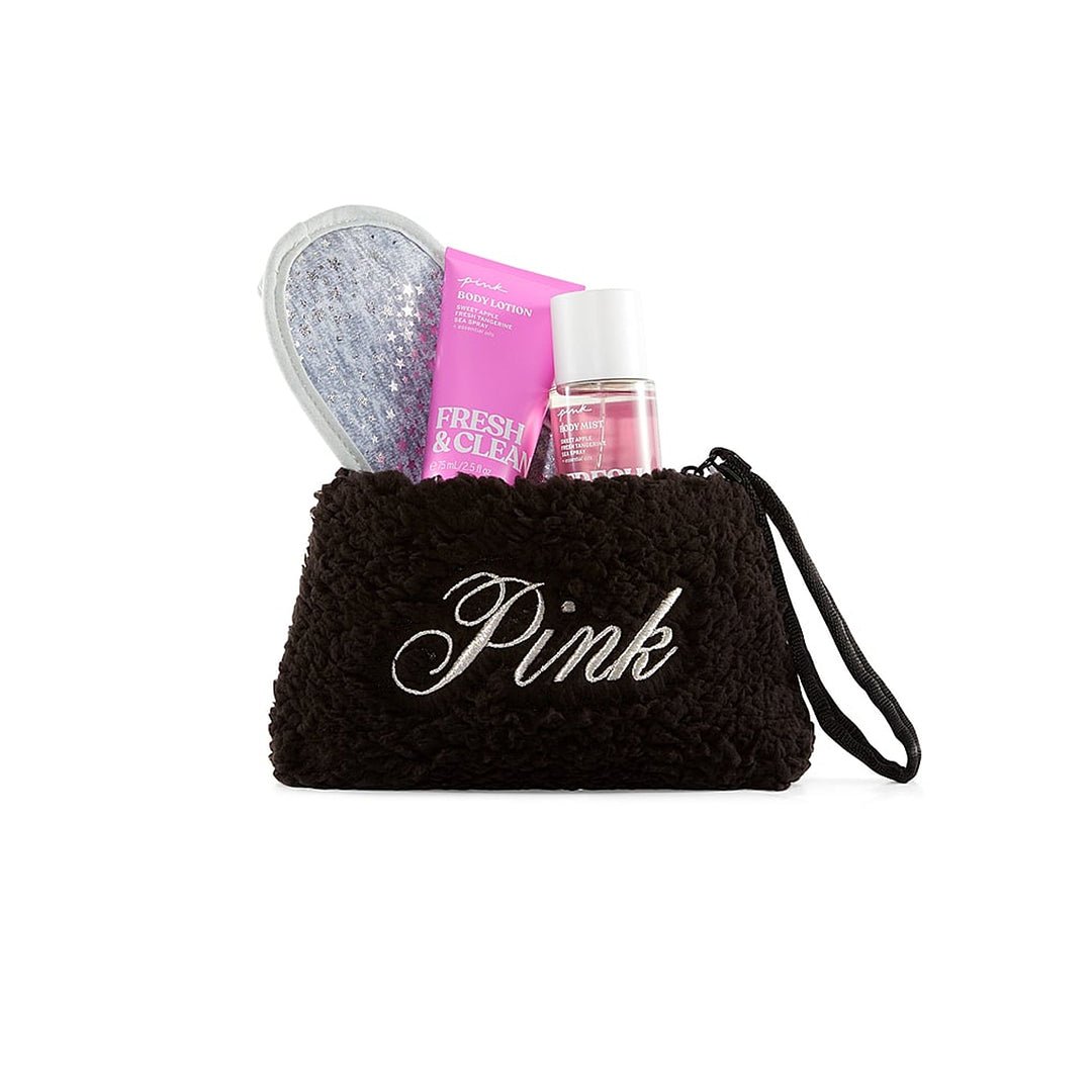 Victoria's Secret Fresh & Clean Fleece Bag & Fragrance Gift Set Gift Set - XOXO cosmetics