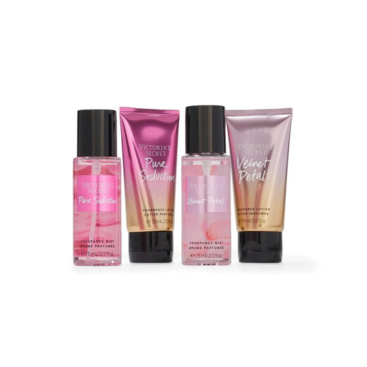 Victoria's Secret Pure Seduction & Velvet Petals The Best of Mist and Lotion Gift Set Gift Set - XOXO cosmetics