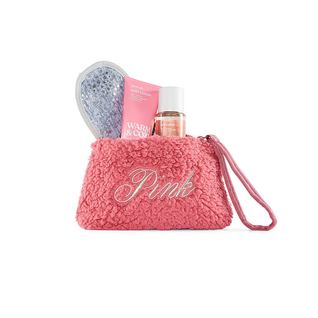 Victoria's Secret Warm & Cozy Fleece Bag & Fragrance Gift Set Gift Set - XOXO cosmetics