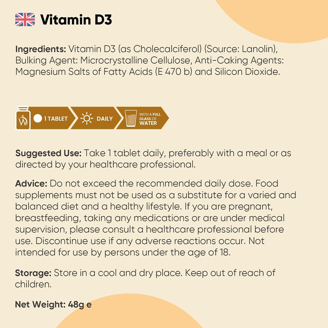 Weightworld Vitamina D3 2000UI - 400 Tablets Supplement - XOXO cosmetics