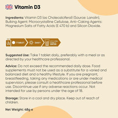 Weightworld Vitamina D3 2000UI - 400 Tablets Supplement - XOXO cosmetics