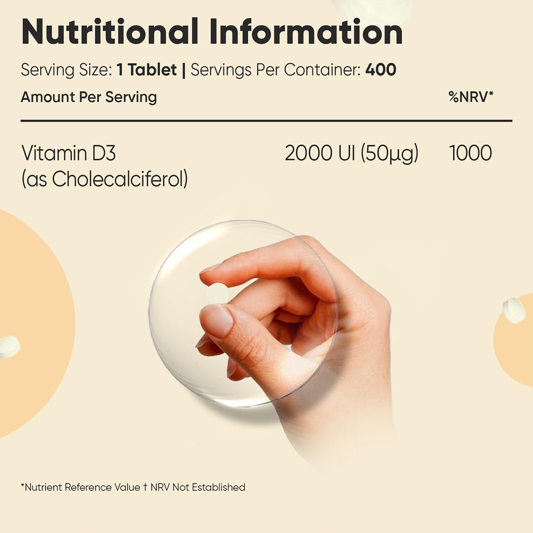 Weightworld Vitamina D3 2000UI - 400 Tablets Supplement - XOXO cosmetics