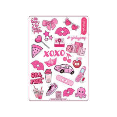 XOXO Pinky Stickers Sheet - XOXO cosmetics