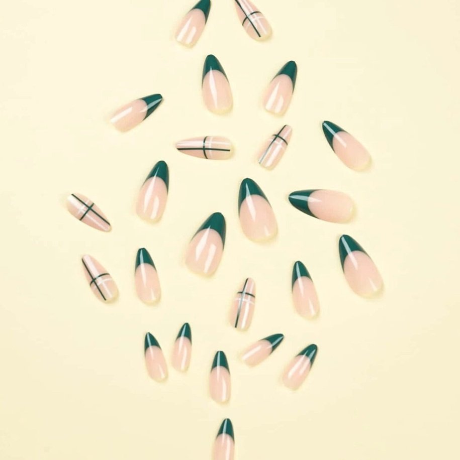 24pcs Long Almond Fake Nail & 1pc Nail File & 1sheet Tape Fake Nails - fake nail - XOXO cosmetics