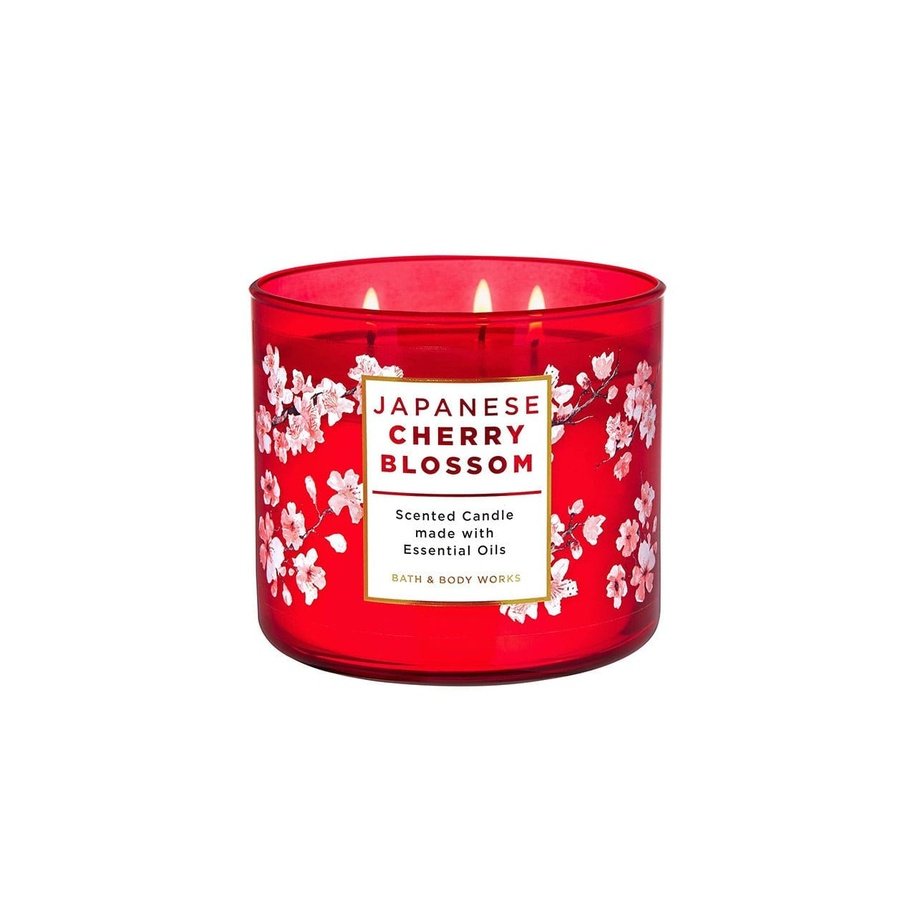 Bath & Body Works Japanese Cherry Blossom Candle Candles - XOXO cosmetics