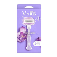 Gillette Venus Comfort glide Breeze Razor Handle + 2 Cartridges Shaving - XOXO cosmetics