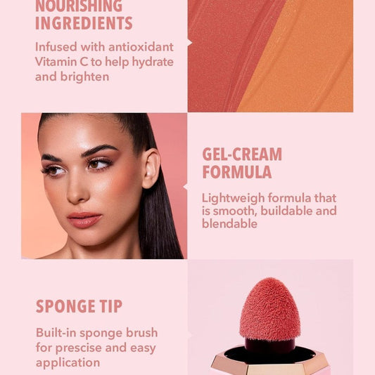 SHEGLAM Color Bloom Dayglow Liquid Blush Shimmer Finish Blusher - XOXO cosmetics