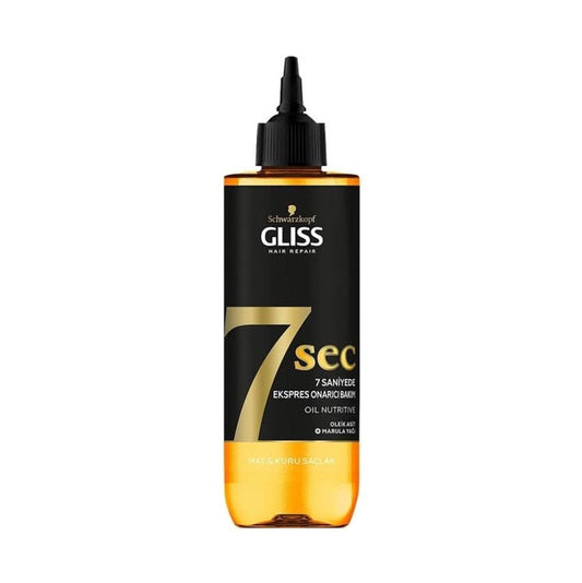 Schwarzkopf Gliss Oil Nutritive 7 Sec Express - Mat & Kuru Saclar - 200ml Hair Oil - XOXO cosmetics